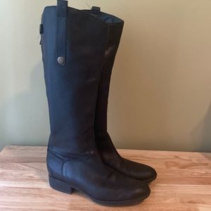 Sam Edelman Penny Tall Leather Riding knee High Heeled Boots